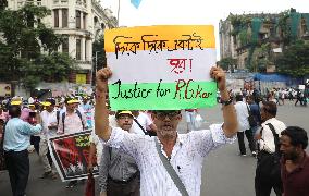 Protest Rally All Bengal Teachers Association In India, Kolkata - 12 Sep 2024