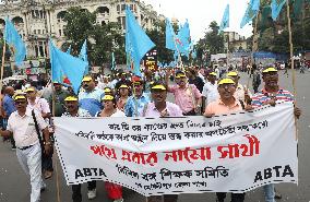 Protest Rally All Bengal Teachers Association In India, Kolkata - 12 Sep 2024