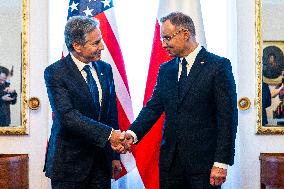 US Secretary of State Antony Blinken in Poland