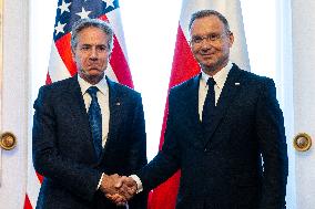 US Secretary of State Antony Blinken in Poland