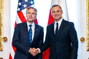 US Secretary of State Antony Blinken in Poland