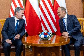 US Secretary of State Antony Blinken in Poland