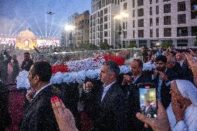 Ceremony To Receive The Body Of Cardinal Aghajanian - Beirut