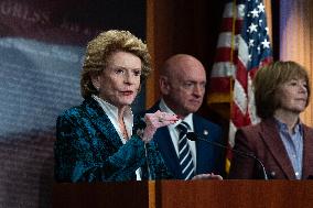 Schumer Holds A Press Conference On Project 2025 - Washington