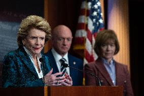 Schumer Holds A Press Conference On Project 2025 - Washington