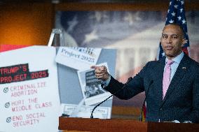 Hakeem Jeffries Gives Weekly Press Conference - Washington