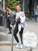 Jennifer Meyer  Leaving Tracy Anderson Method Studio - LA