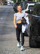 Jennifer Meyer  Leaving Tracy Anderson Method Studio - LA