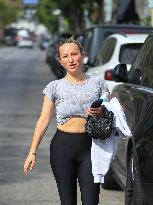 Jennifer Meyer  Leaving Tracy Anderson Method Studio - LA