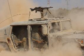 Israeli Forces Near The Border With Gaza Strip