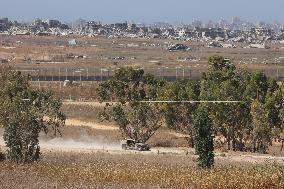 Israeli Forces Near The Border With Gaza Strip