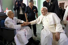 Pope Francis Meets Elderly And Sick People - Singapore