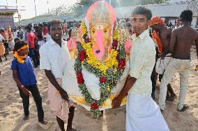 Hindus Celebrate Ganesh Chaturthi In India