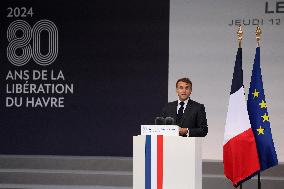 Macron And Philippe Remember Bloody Liberation Of Le Havre