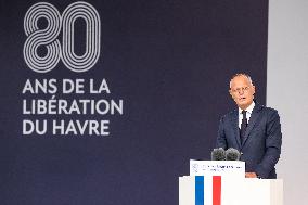 Macron And Philippe Remember Bloody Liberation Of Le Havre