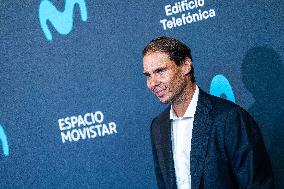 Rafael Nadal Inaugurates The New Movistar Space - Madrid