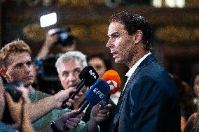 Rafael Nadal Inaugurates The New Movistar Space - Madrid