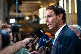 Rafael Nadal Inaugurates The New Movistar Space - Madrid