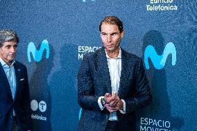 Rafael Nadal Inaugurates The New Movistar Space - Madrid