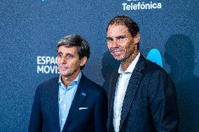 Rafael Nadal Inaugurates The New Movistar Space - Madrid