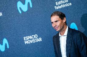 Rafael Nadal Inaugurates The New Movistar Space - Madrid