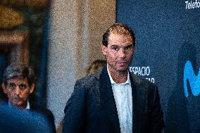 Rafael Nadal Inaugurates The New Movistar Space - Madrid