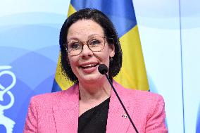 Foreign Minister of Sweden Maria Malmer Stenergard visits in Finland