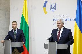 Joint news conference of Ukrainian and Lithuanian FMs in Kyiv