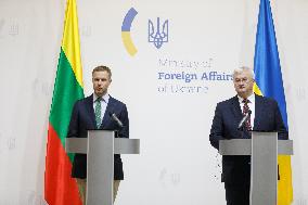 Joint news conference of Ukrainian and Lithuanian FMs in Kyiv