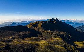 Drone View Of The Mountain Hill In Nepal.