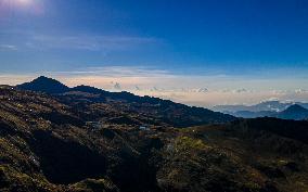 Drone View Of The Mountain Hill In Nepal.