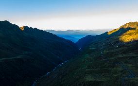 Drone View Of The Mountain Hill In Nepal.