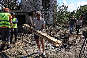 Aftermath of Russian drone attack in Odesa