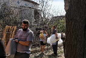 Aftermath of Russian drone attack in Odesa