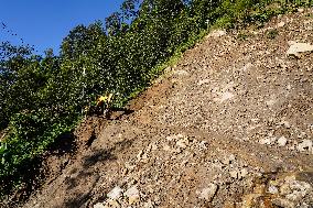 Monsoon Rainfall Induces Landslide In Taplejumg, Nepal.