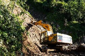 Monsoon Rainfall Induces Landslide In Taplejumg, Nepal.