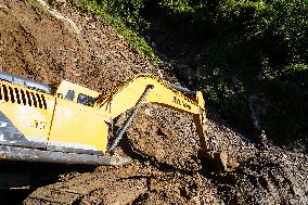 Monsoon Rainfall Induces Landslide In Taplejumg, Nepal.