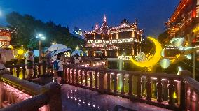 Lantern Show Celebrate Mid-Autumn Festival in Shanghai,