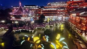 Lantern Show Celebrate Mid-Autumn Festival in Shanghai,