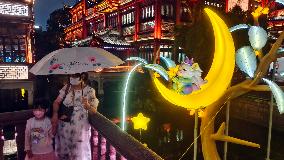 Lantern Show Celebrate Mid-Autumn Festival in Shanghai,