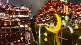 Lantern Show Celebrate Mid-Autumn Festival in Shanghai,