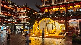 Lantern Show Celebrate Mid-Autumn Festival in Shanghai,