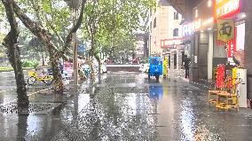 Rare Rain in Chengdu