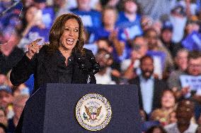 Kamala Harris Speaks At Rally In Wilkes-Barre - Pennsylvania