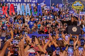 Kamala Harris Speaks At Rally In Wilkes-Barre - Pennsylvania