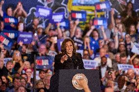 Kamala Harris Speaks At Rally In Wilkes-Barre - Pennsylvania