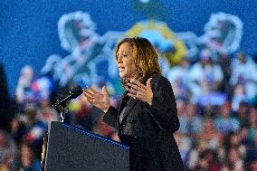 Kamala Harris Speaks At Rally In Wilkes-Barre - Pennsylvania