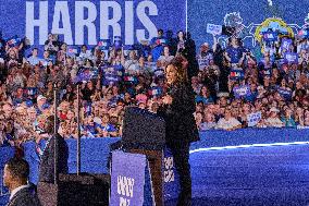 Kamala Harris Speaks At Rally In Wilkes-Barre - Pennsylvania