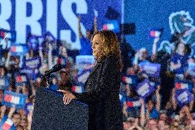 Kamala Harris Speaks At Rally In Wilkes-Barre - Pennsylvania