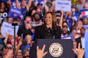 Kamala Harris Speaks At Rally In Wilkes-Barre - Pennsylvania